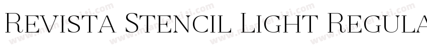 Revista Stencil Light Regular字体转换